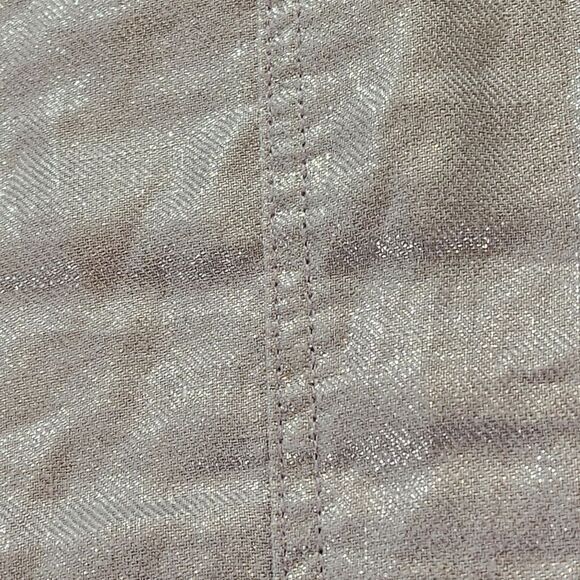 ☔️🔸️NWT Jones New York Metallic Lavender Lightweight LinenButtoned Jacket Large - Picture 9 of 11